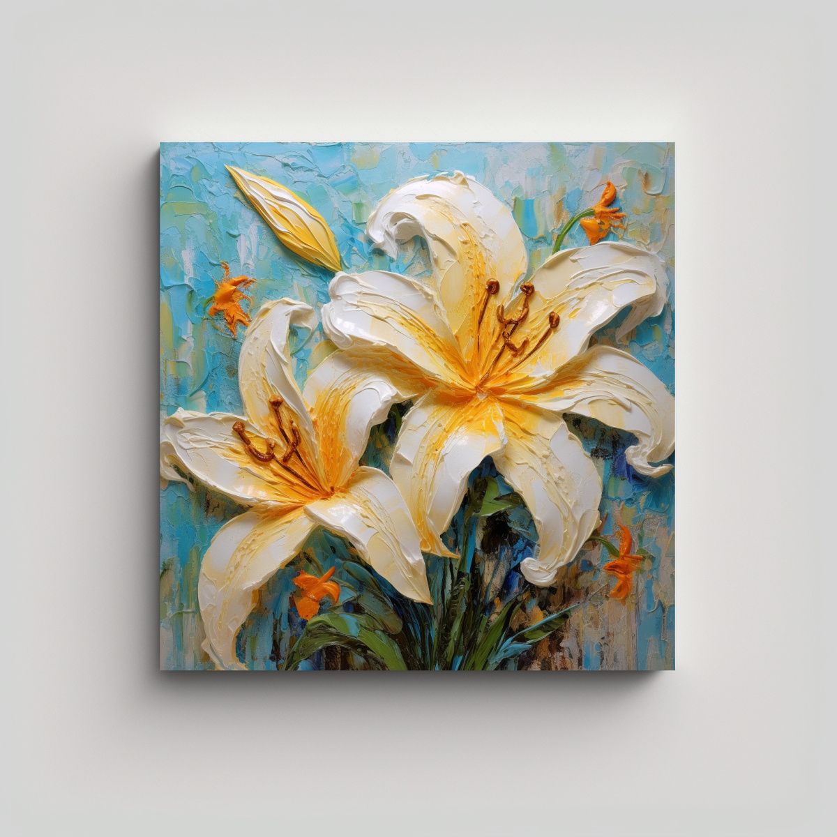 GENERICO - Combinación De Arte Lirio Colorido Con Pigmento 70x70 Cm