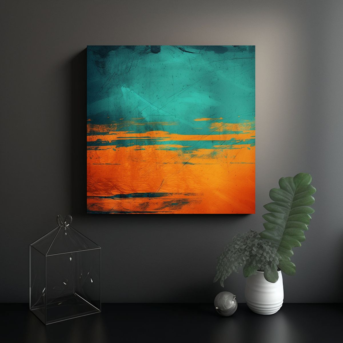 GENERICO - Pinturas Decorativas De Arte Fino Con Textura De 90x90 Cm.