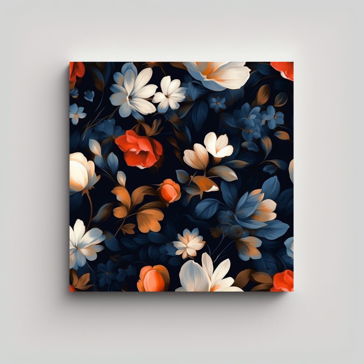 GENERICO - Patrón Floral Intenso En Estilo Surrealista Y 80x80 Cm