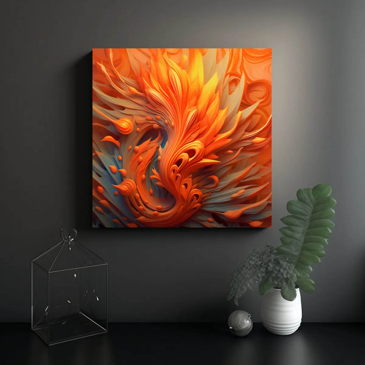 GENERICO - Cuadro Colores Exclusivo Onyx Arte Abstracto En 70x70 Cm