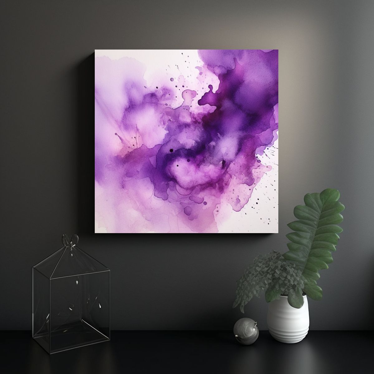 GENERICO - Pinturas Decorativas Con Manchas De Acuarela 70x70 Cm