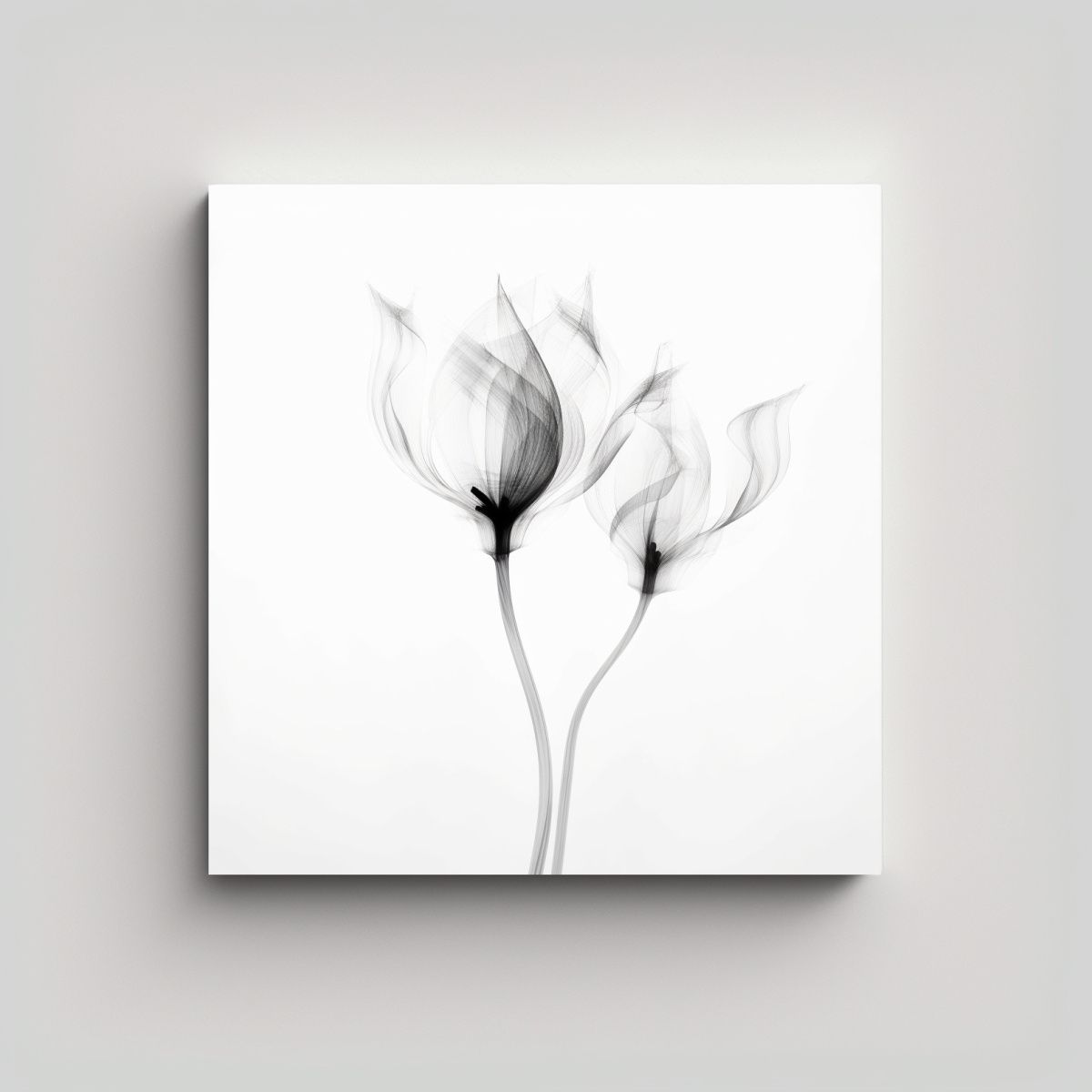 GENERICO - Dibujo Inspirador De Tulipán Transparente En 70x70 Cm