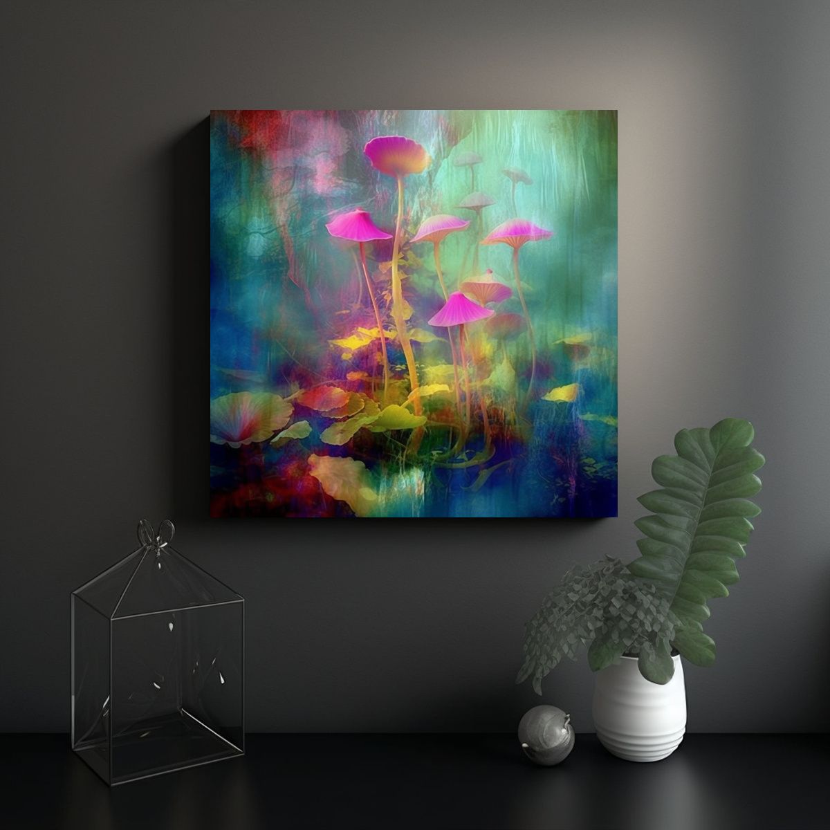 GENERICO - Pinturas Decorativas En Lienzo Con Colores 70x70 Cm