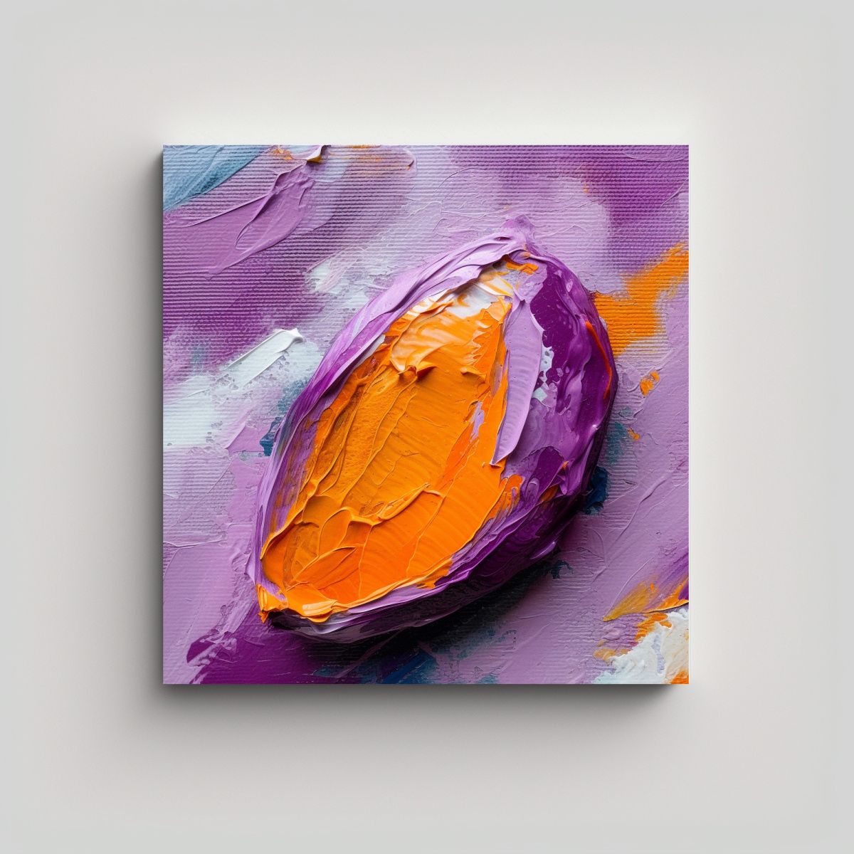 GENERICO - Pintura Abstracta En Dulce Patata Morada Por 80x80 Cm