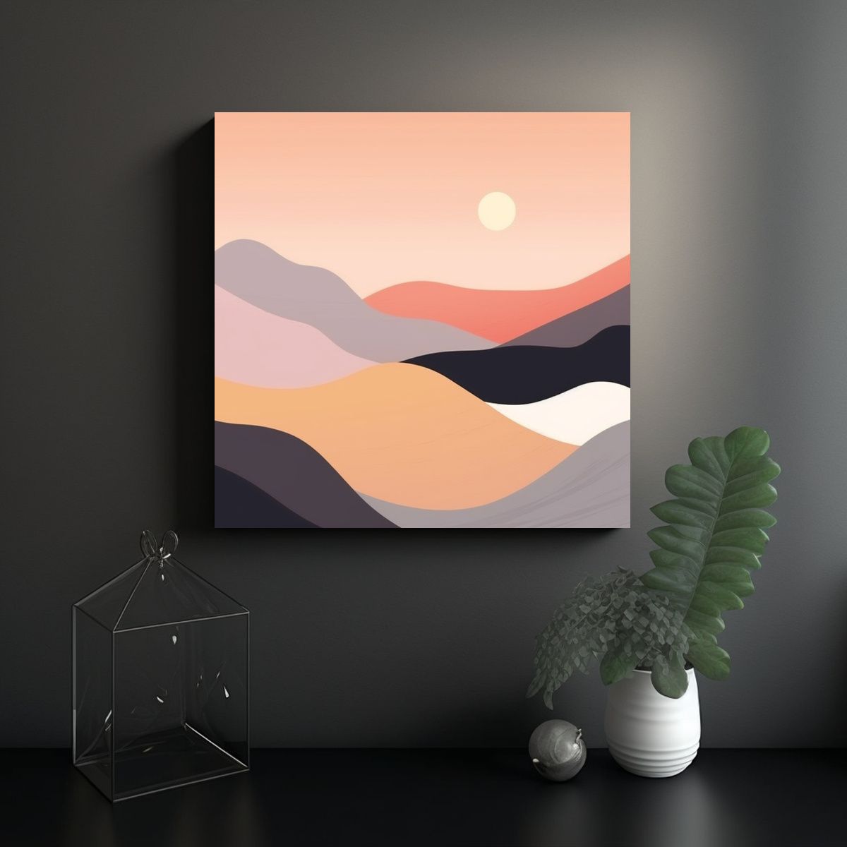 GENERICO - Fondo Minimalista Liso Para Página Web Lienzo 90x90 Cm