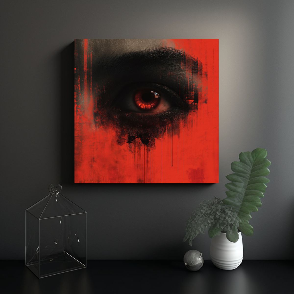 GENERICO - Pinturas De Pared Vibrantes Sobre El Pueblo Más 80x80 Cm