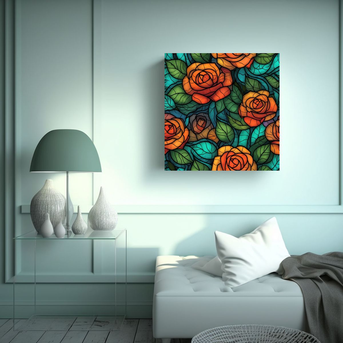 GENERICO - Arte De Pared Clásico Patrón Seamless En 70x70 Cm