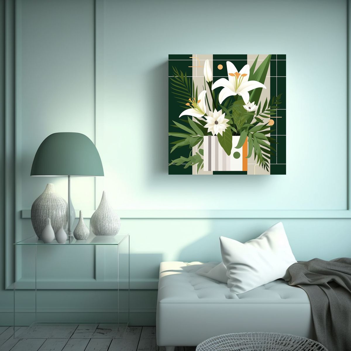 GENERICO - Arte Digital Luminoso Creación Tranquila Y 70x70 Cm