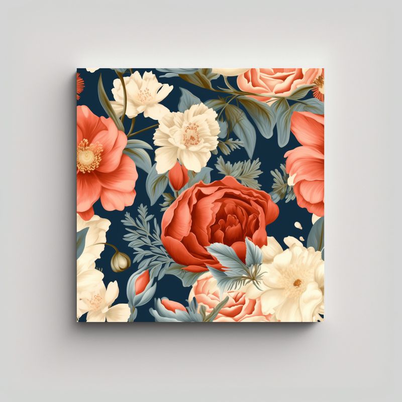 GENERICO - Canva Protagonismo Bouquet Floral En Fotografía 90x90 Cm