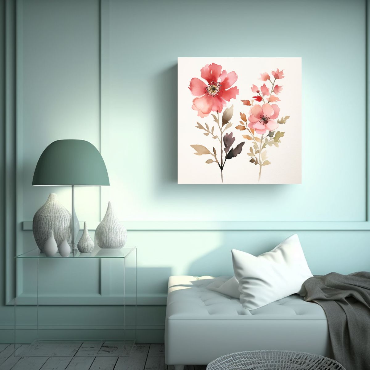 GENERICO - Cuadro Decorativo Estilo Maggie Holmes Lienzo De 70x70 Cm.