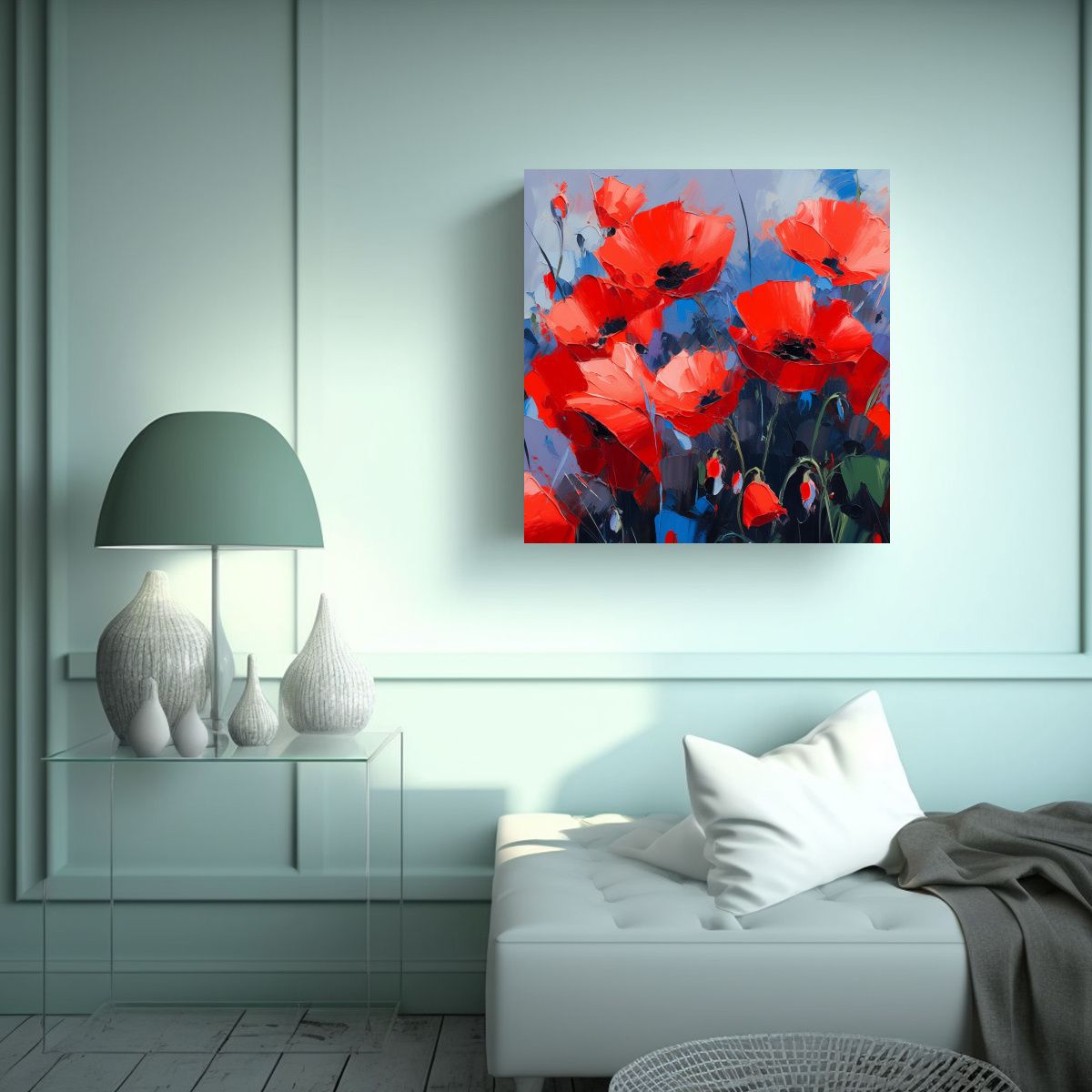 GENERICO - Pintura En Lienzo Original Abstracta Y Colorida 70x70 Cm
