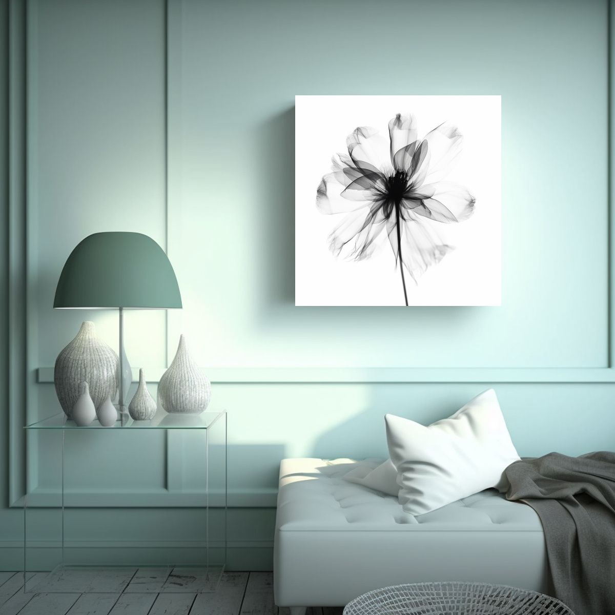 GENERICO - Cuadro De Composición Con Contraste Rayos X De 70x70 Cm