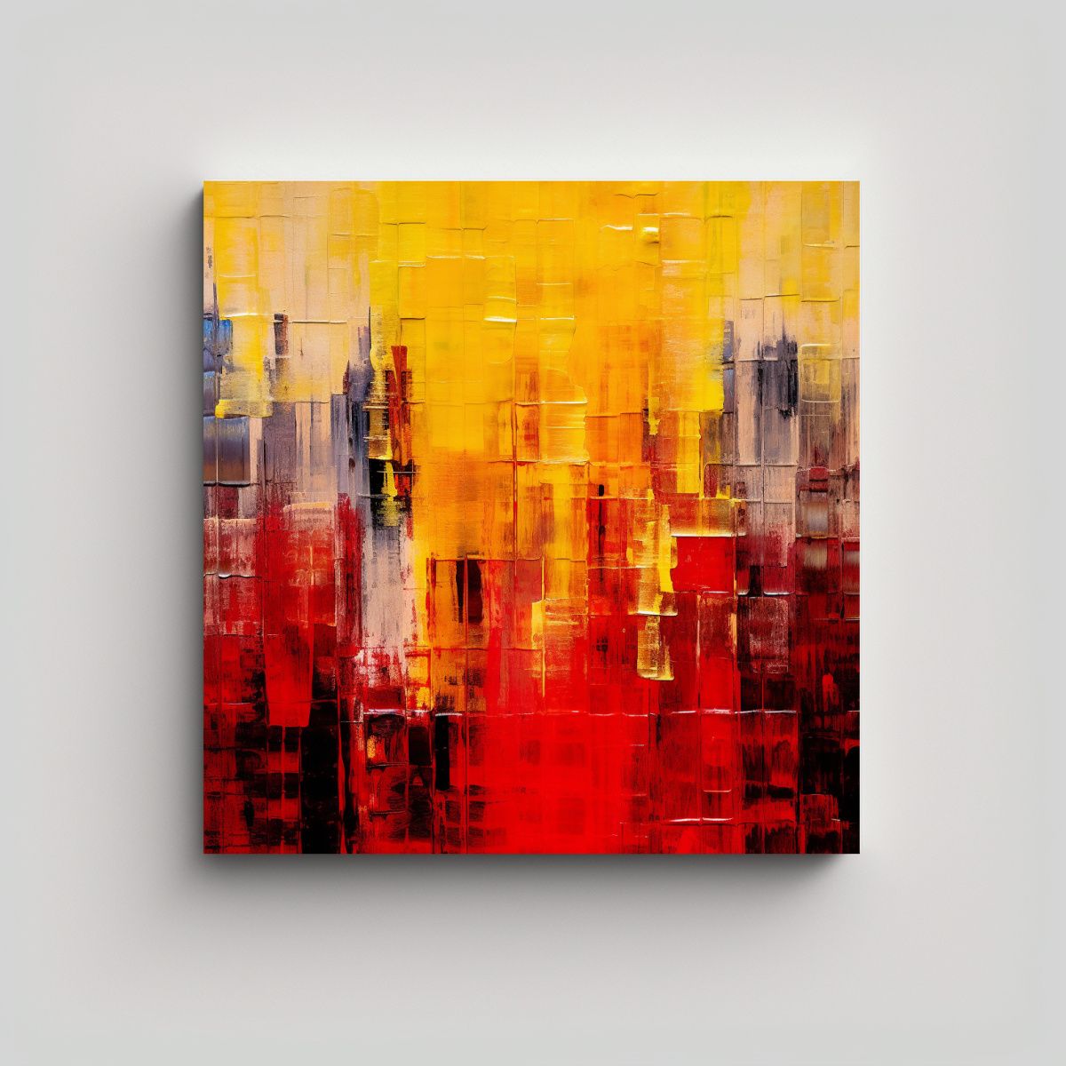 GENERICO - Pintura Decorativa Abstracta Inspirada En Annie 70x70 Cm.