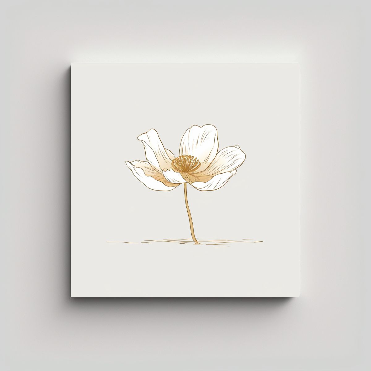 GENERICO - Belleza En Composición Línea Dorada En 70x70 Cm