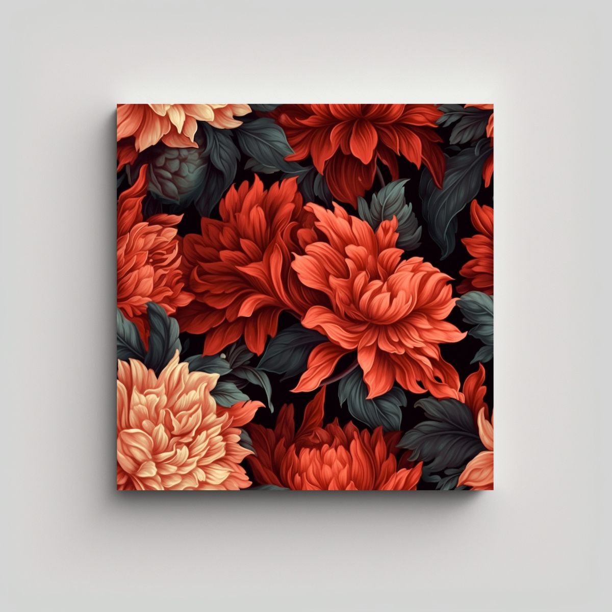 GENERICO - Impresión Rústica Moderna Patrón Floral 70x70 Cm