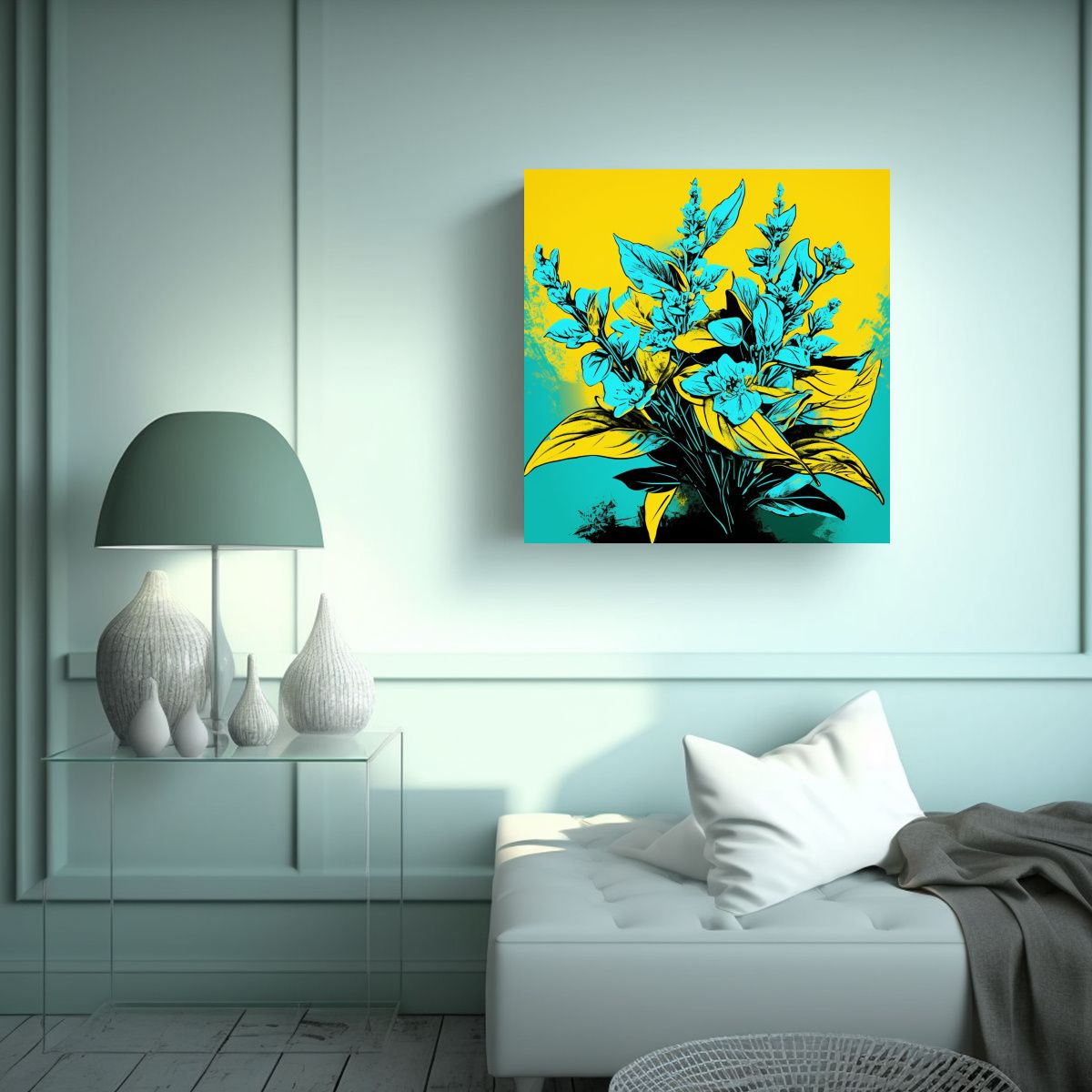GENERICO - Pinturas Decorativas De Acuarela Contraste De 70x70 Cm.