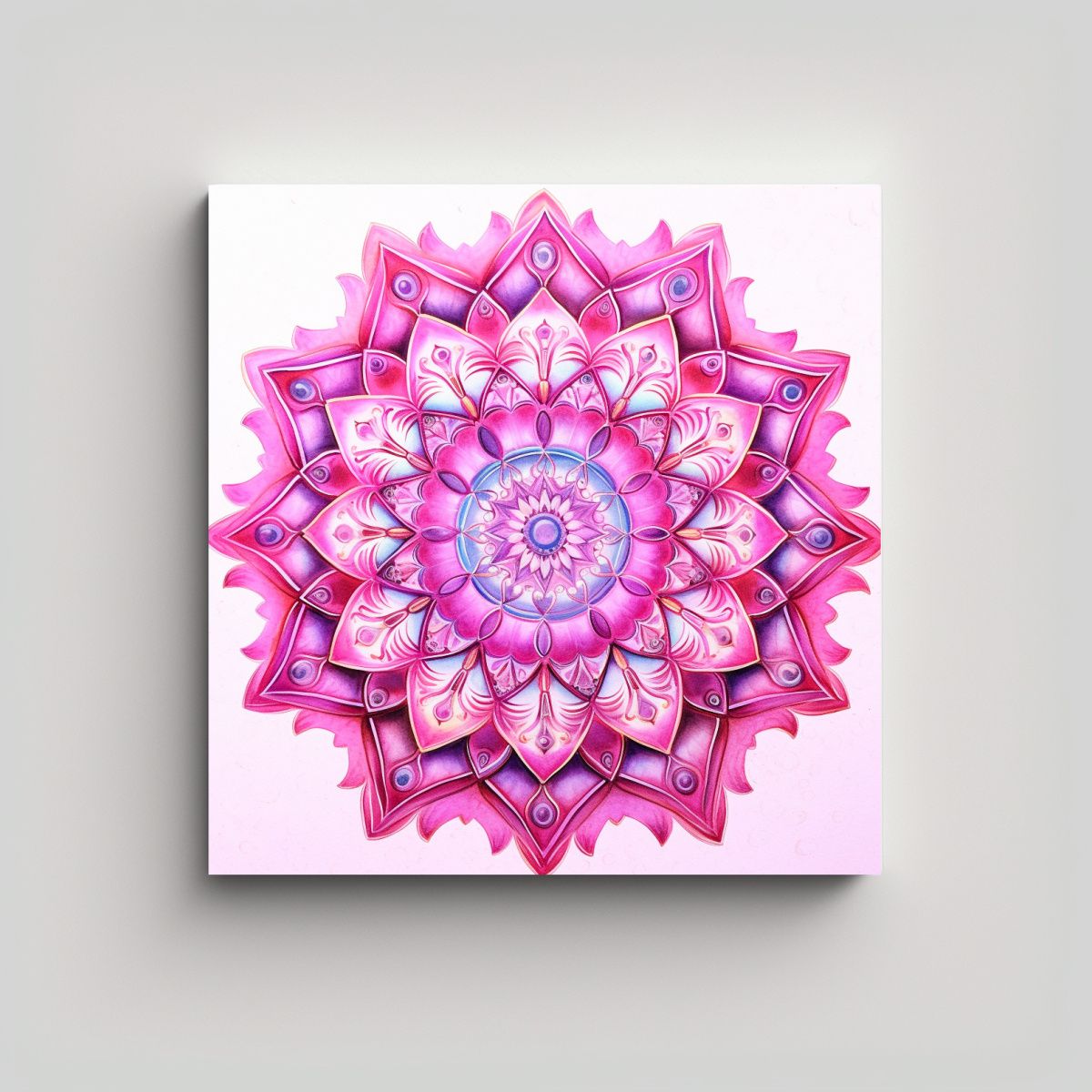 GENERICO - Pinturas Decorativas Mandalapinkcrytal Para Tu 80x80 Cm.