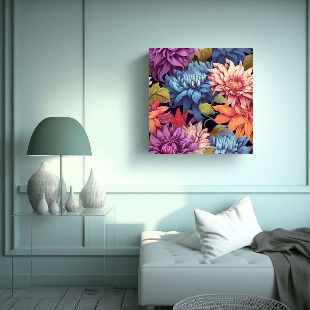 GENERICO - Patrón Intenso Y Fantástico Cuadro Premiado De 80x80 Cm.