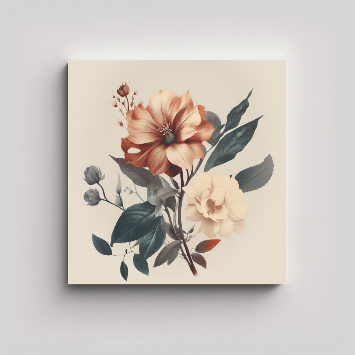 GENERICO - Belleza Vanguardista Cuadro Decorativo Floral En 70x70 Cm