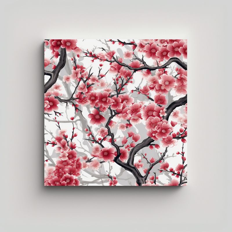 GENERICO - Árbol De Cerezo Japonés Realista Arte Refinado 80x80 Cm