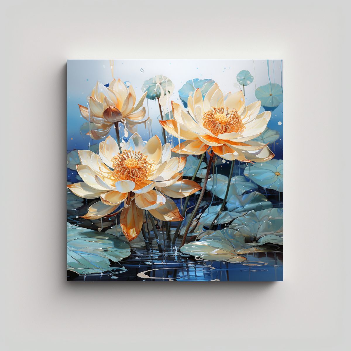 GENERICO - Cuadro Abstracto Composición Equilibrada Con 90x90 Cm.