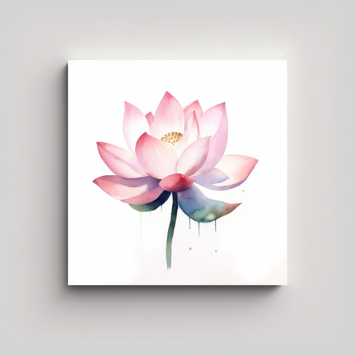 GENERICO - Pintura De Loto En Lienzo Resistente E Inspirador 90x90 Cm