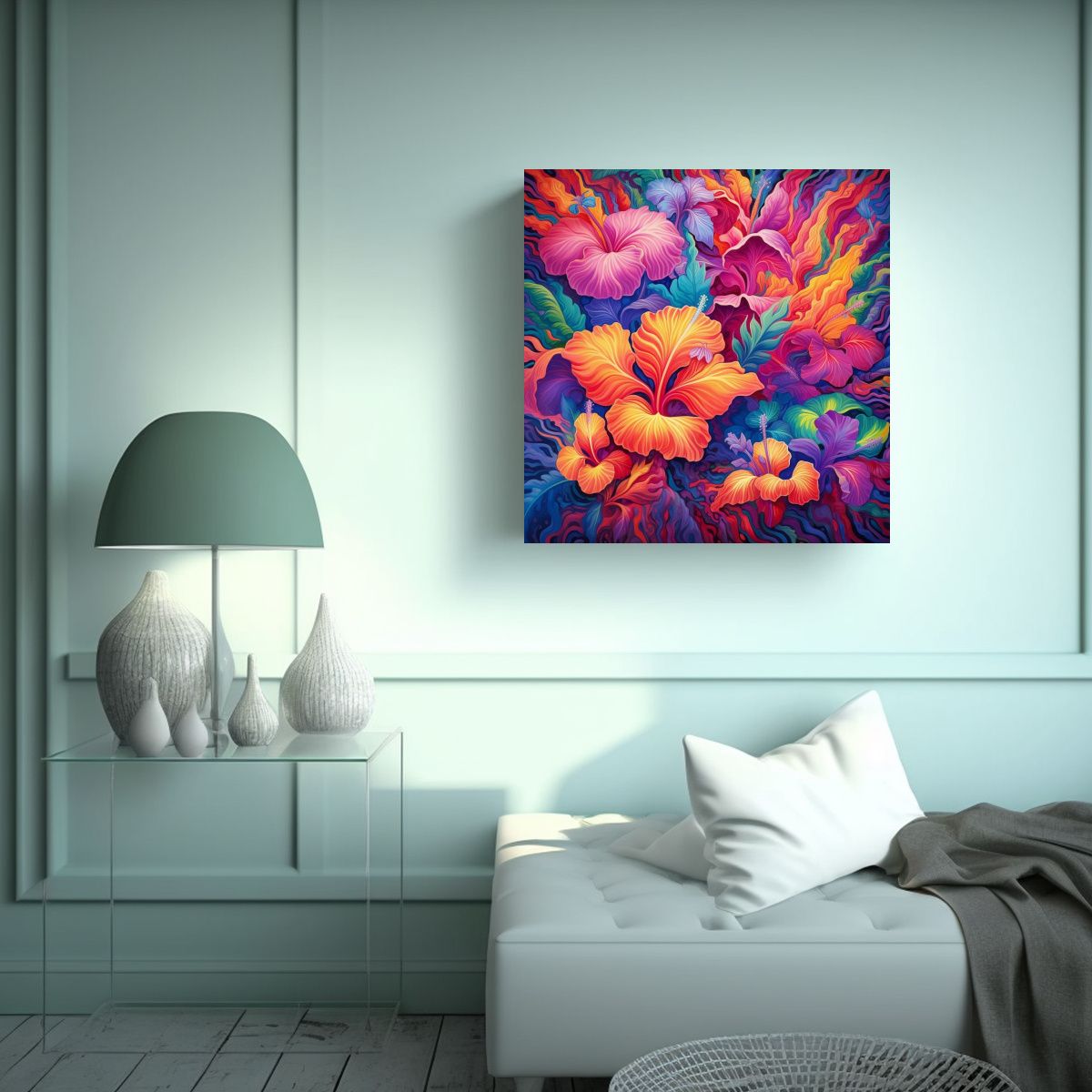 GENERICO - Viaje DMT De Belleza Conceptual Cuadro 80x80 Cm