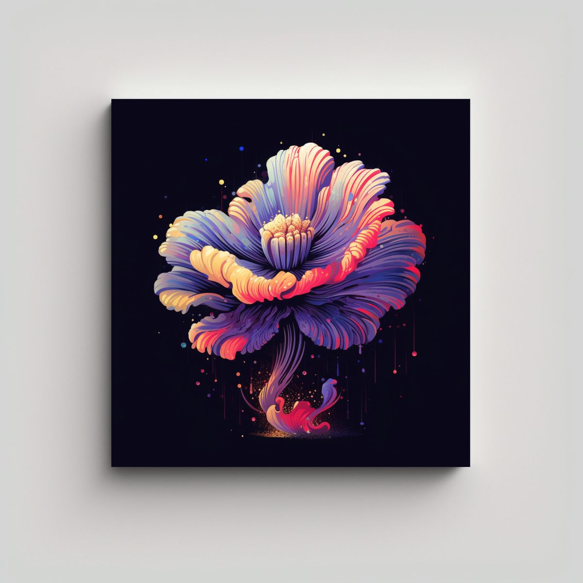 GENERICO - Vector Arte Luminosidad Cuadro Acuarela Píxel 80x80 Cm