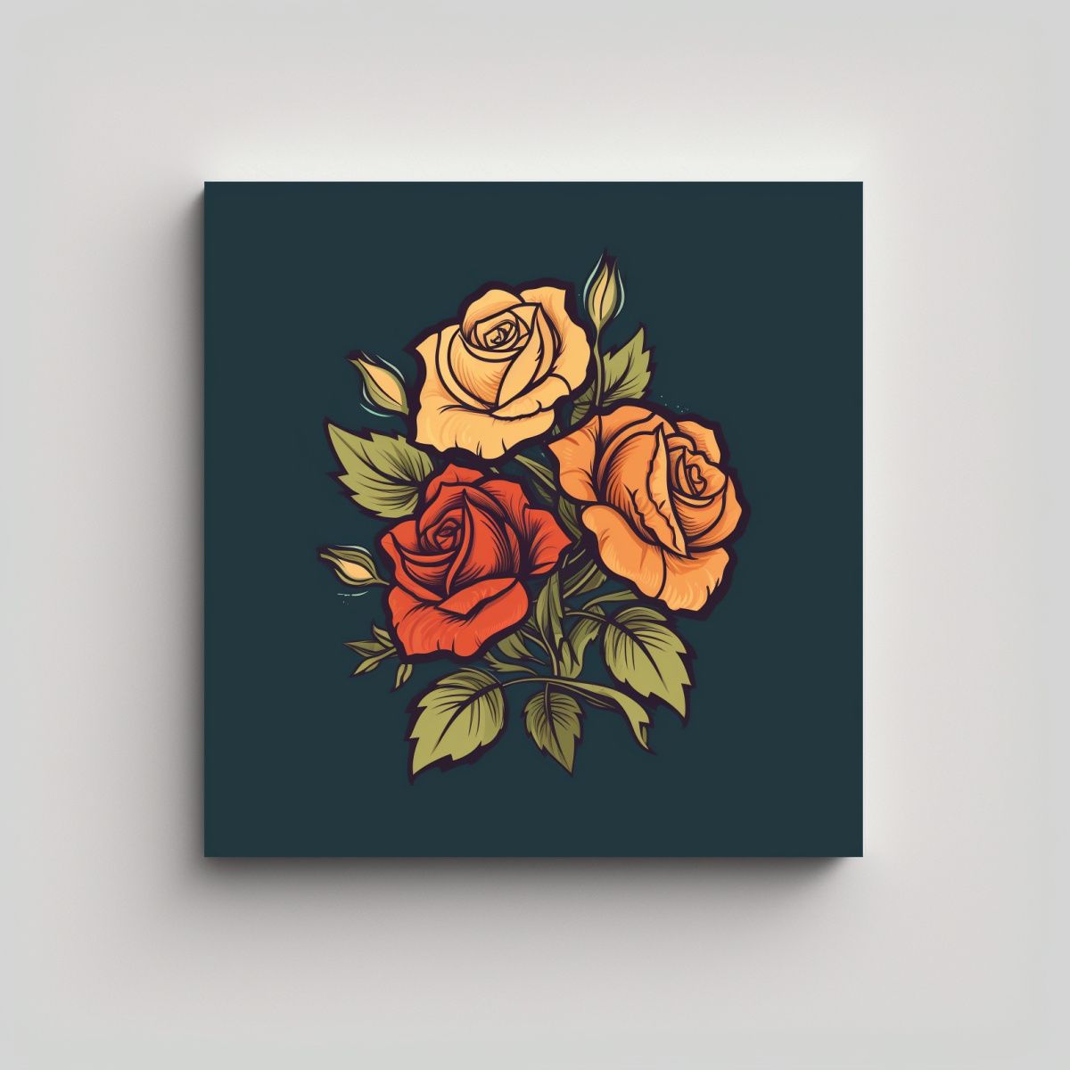 GENERICO - Composición Cultural De Arte De Pared Diseño 70x70 Cm.