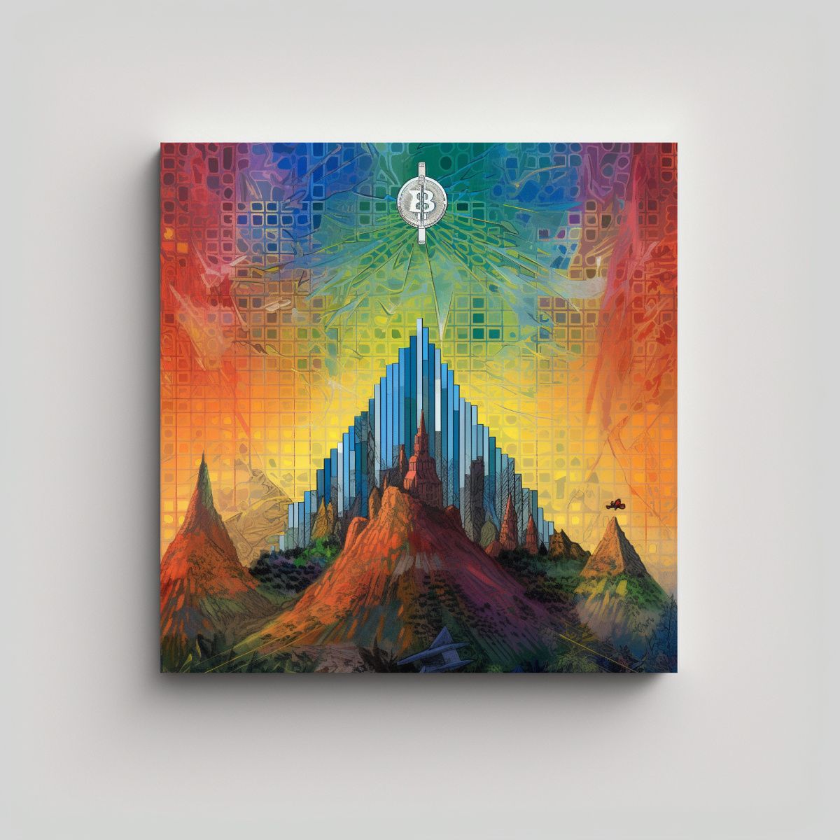 GENERICO - Cuadro De Tela Temática De Riqueza Visual Arte 70x70 Cm