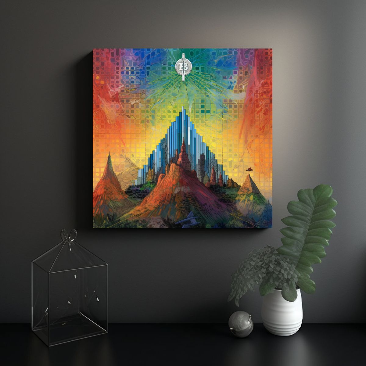 GENERICO - Cuadro De Tela Temática De Riqueza Visual Arte 70x70 Cm