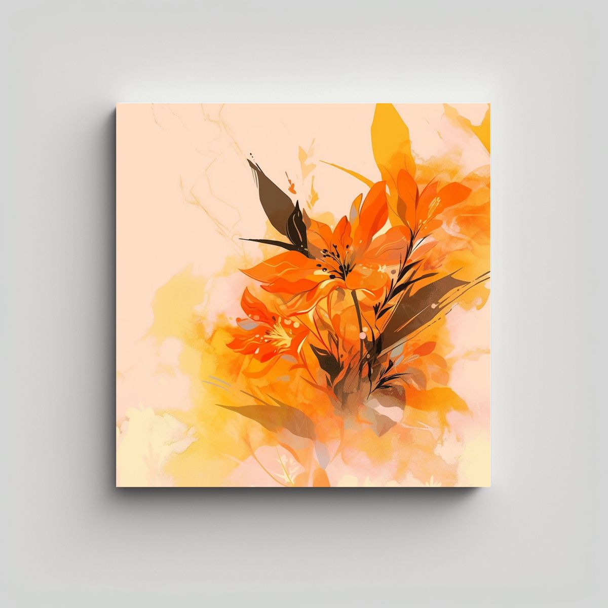 GENERICO - Cuadros De Decoración Estilizados En Amarillo Y 90x90 Cm