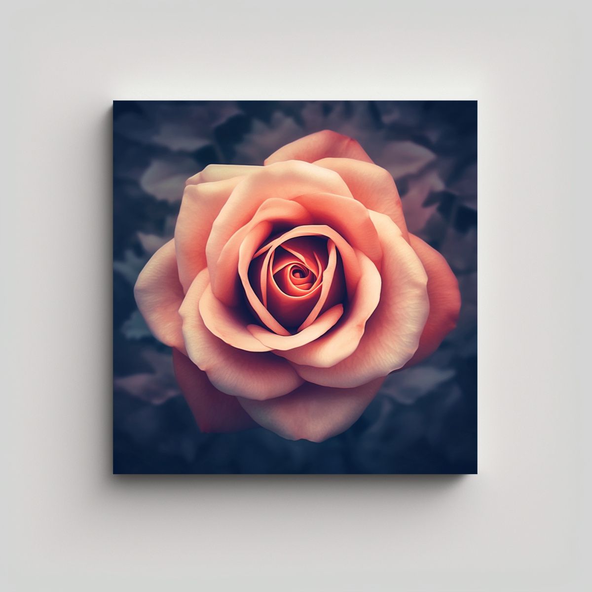 GENERICO - Cocina Arte Decorativo Rosa Vista Superior Estilo 80x80 Cm