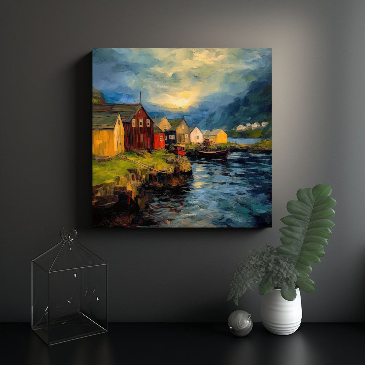 GENERICO - Pintura Al óleo Artística Estilo Vincent Van 70x70 Cm