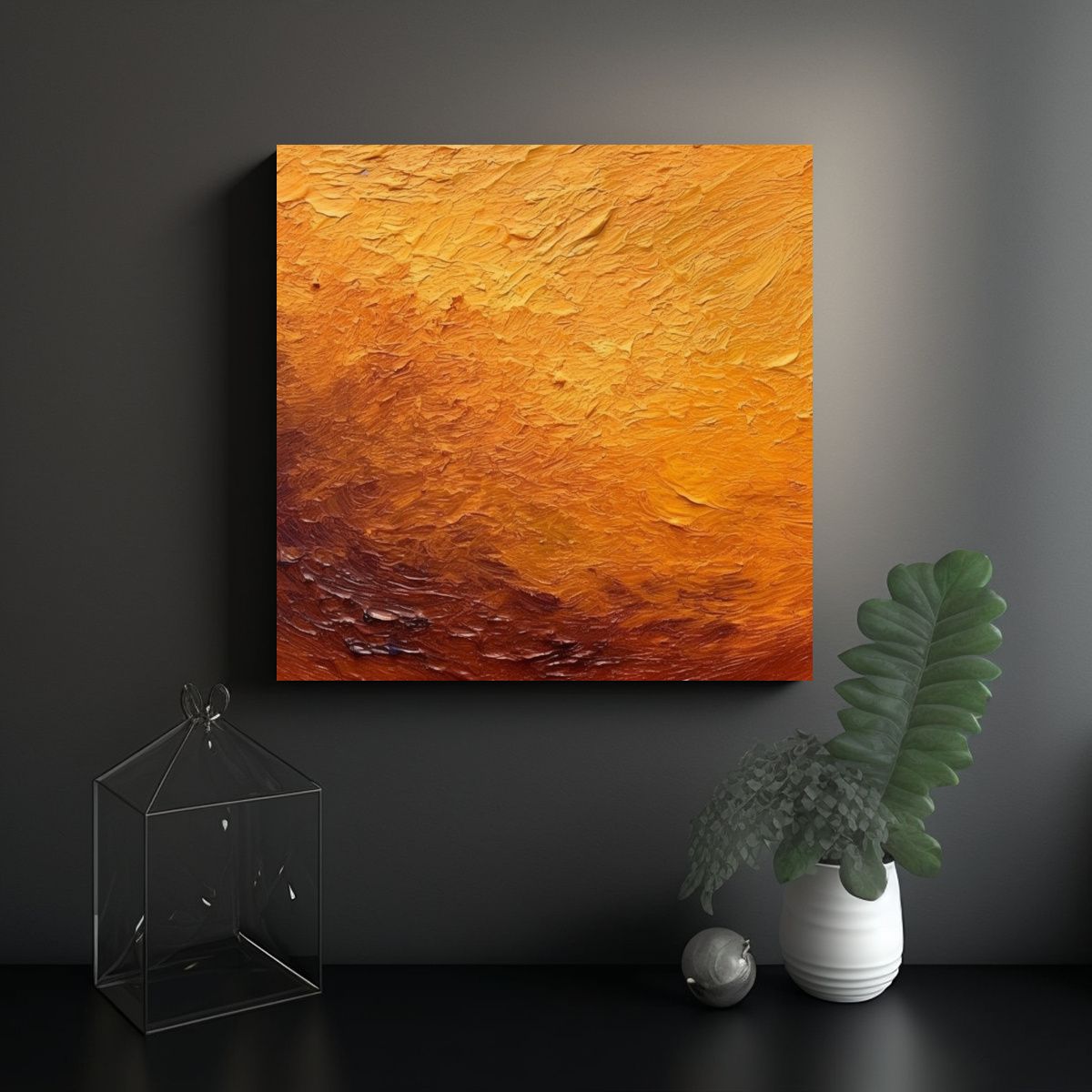 GENERICO - Cuadro Arte Pared Estilo Van Gogh En Fondo 80x80 Cm