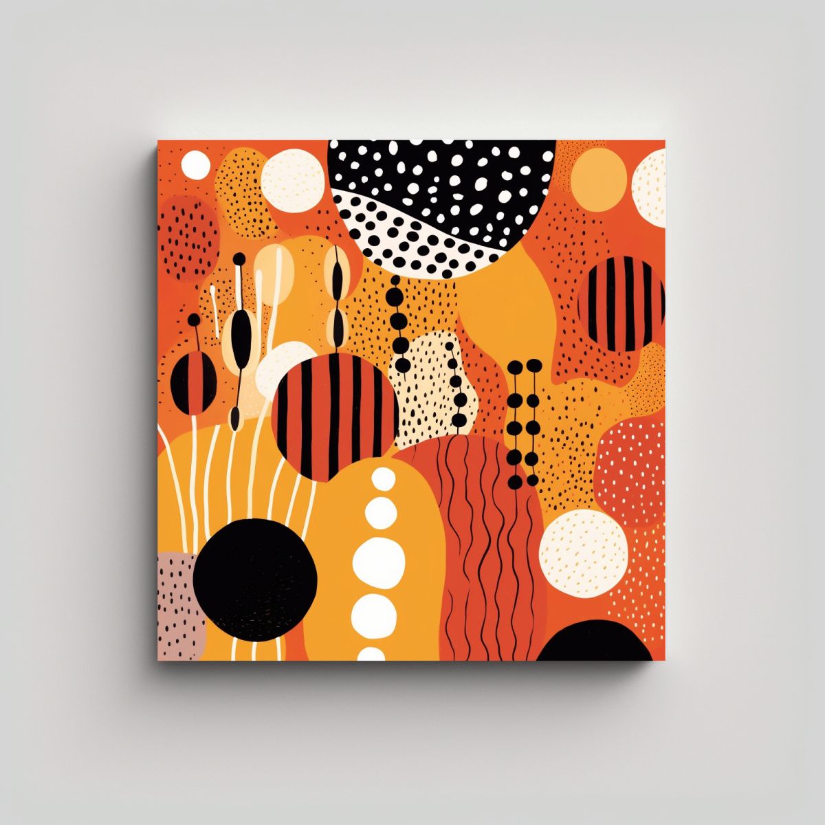 GENERICO - Cuadro Dormitorio Minimalista Con Patrones 90x90 Cm