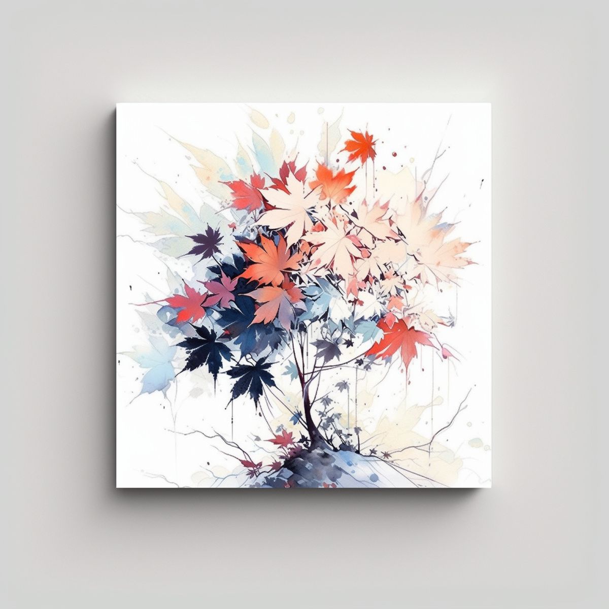 GENERICO - Cuadro De Colores Vibrantes A Árboles De Arce En 70x70 Cm