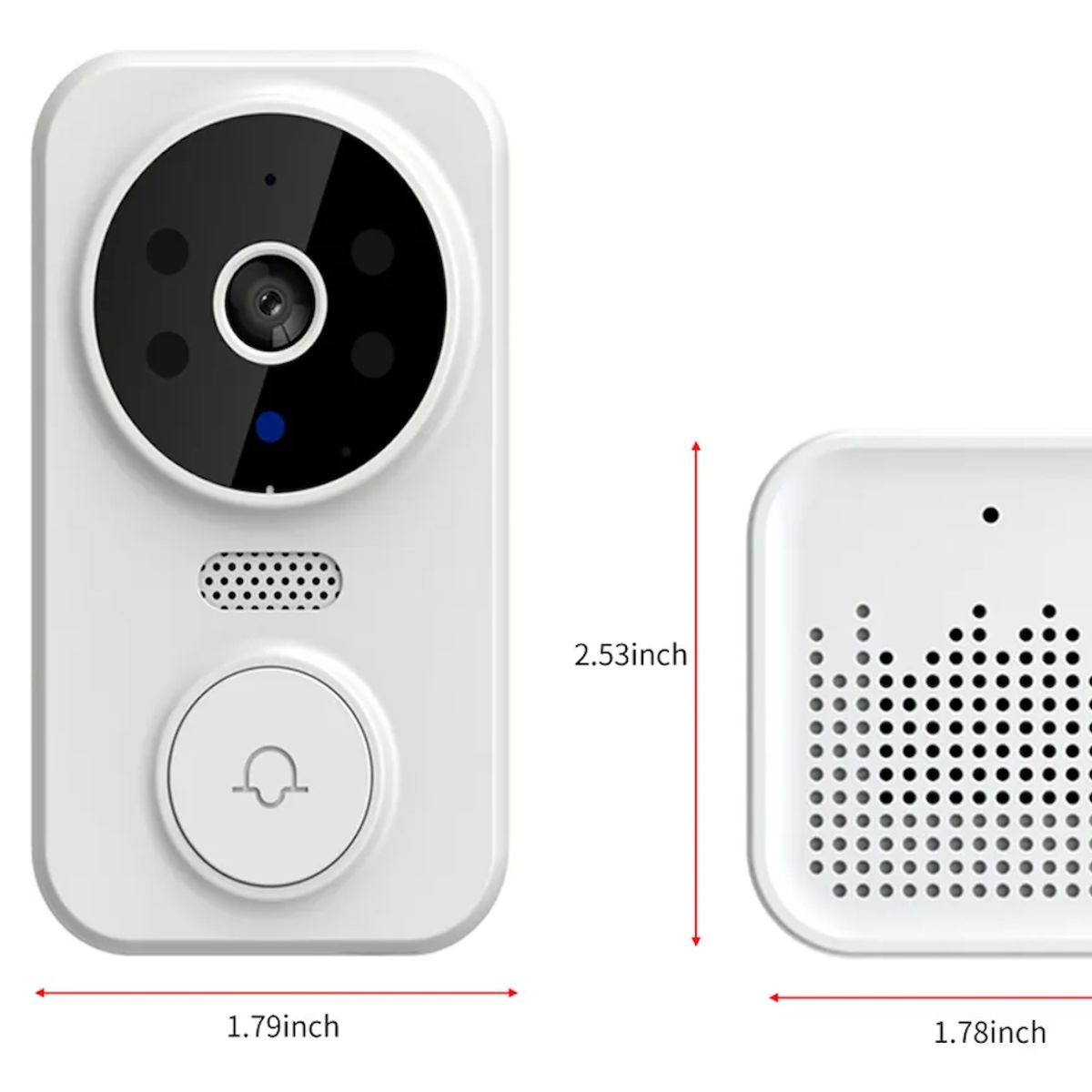 GENERICO - Timbre Inalámbrico Con Cámara Led Visión Nocturna