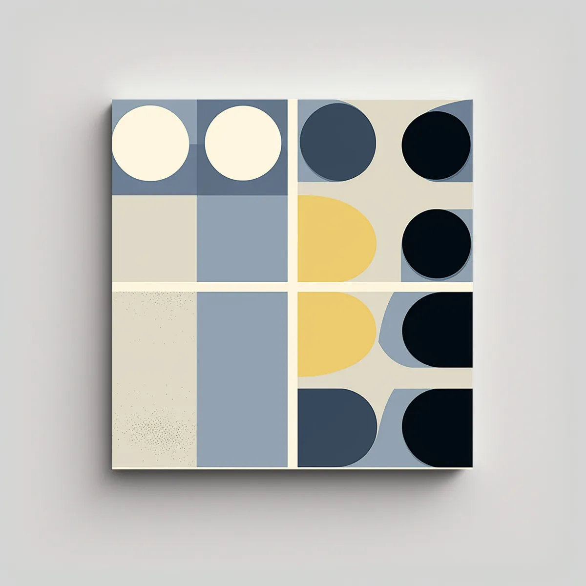GENERICO - Cuadro Decorativo Diseño Gama De Azules Y Grises 70x70 Cm