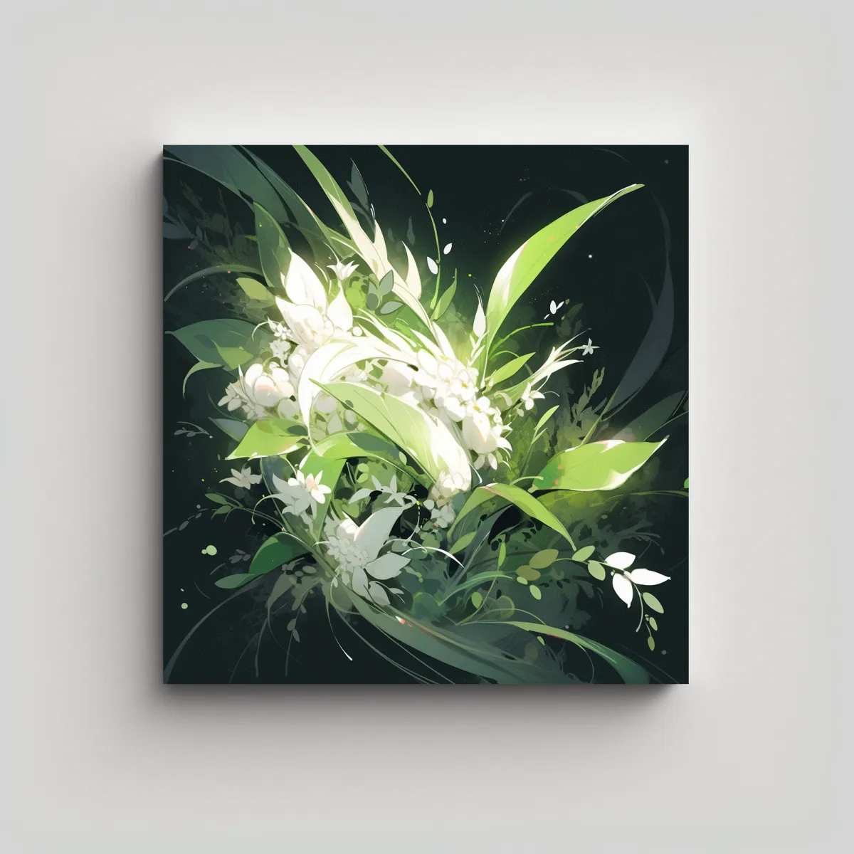 GENERICO - Pinturas De Decoración Inspiradoras En Verde Y 70x70 Cm