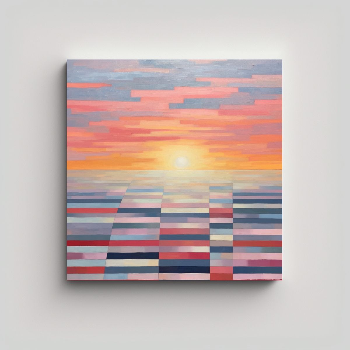 GENERICO - Cuadro Minimalista Moderno En Acrílico Sobre 90x90 Cm