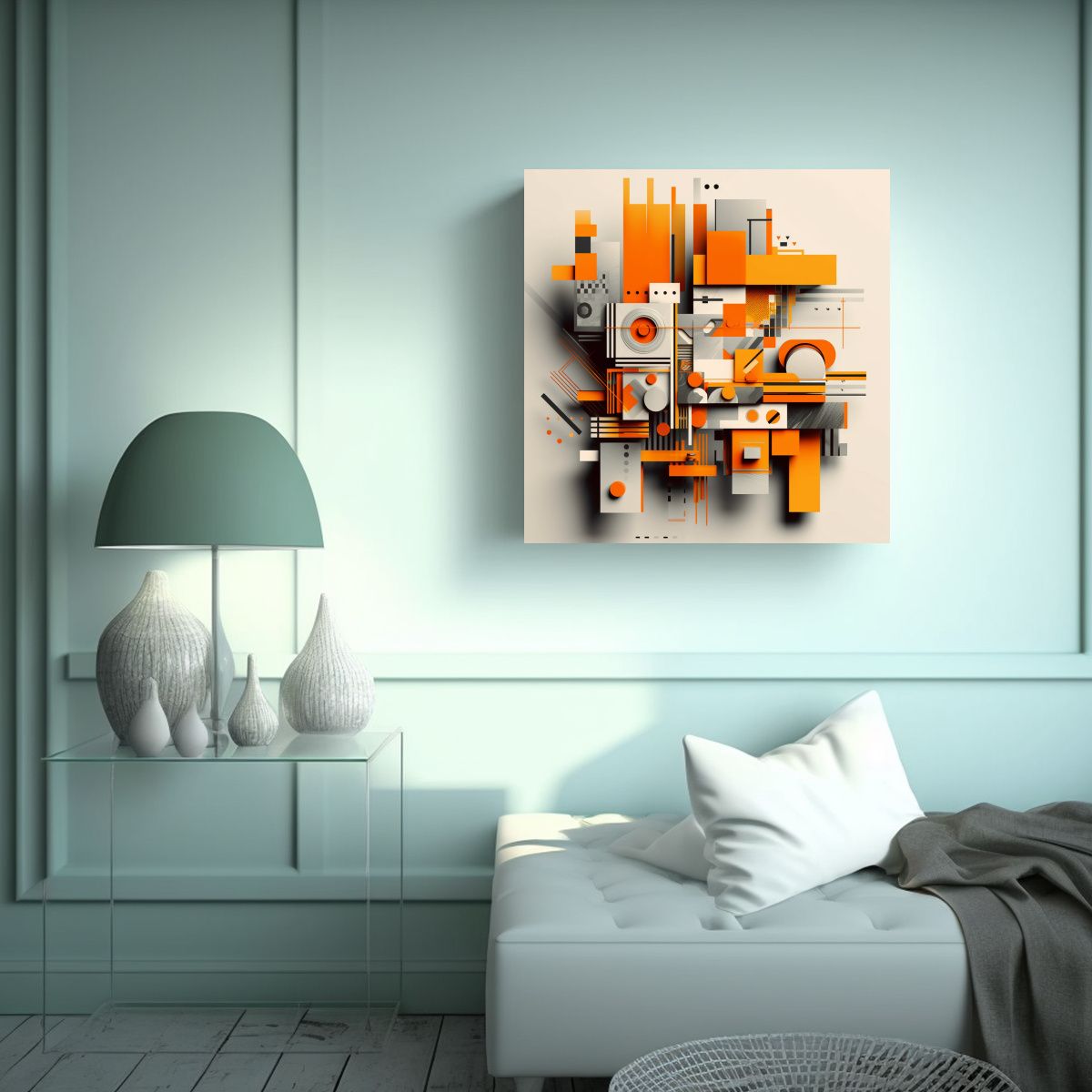 GENERICO - Cuadro Inspiración Simétrico Y Payasos 80x80 Cm