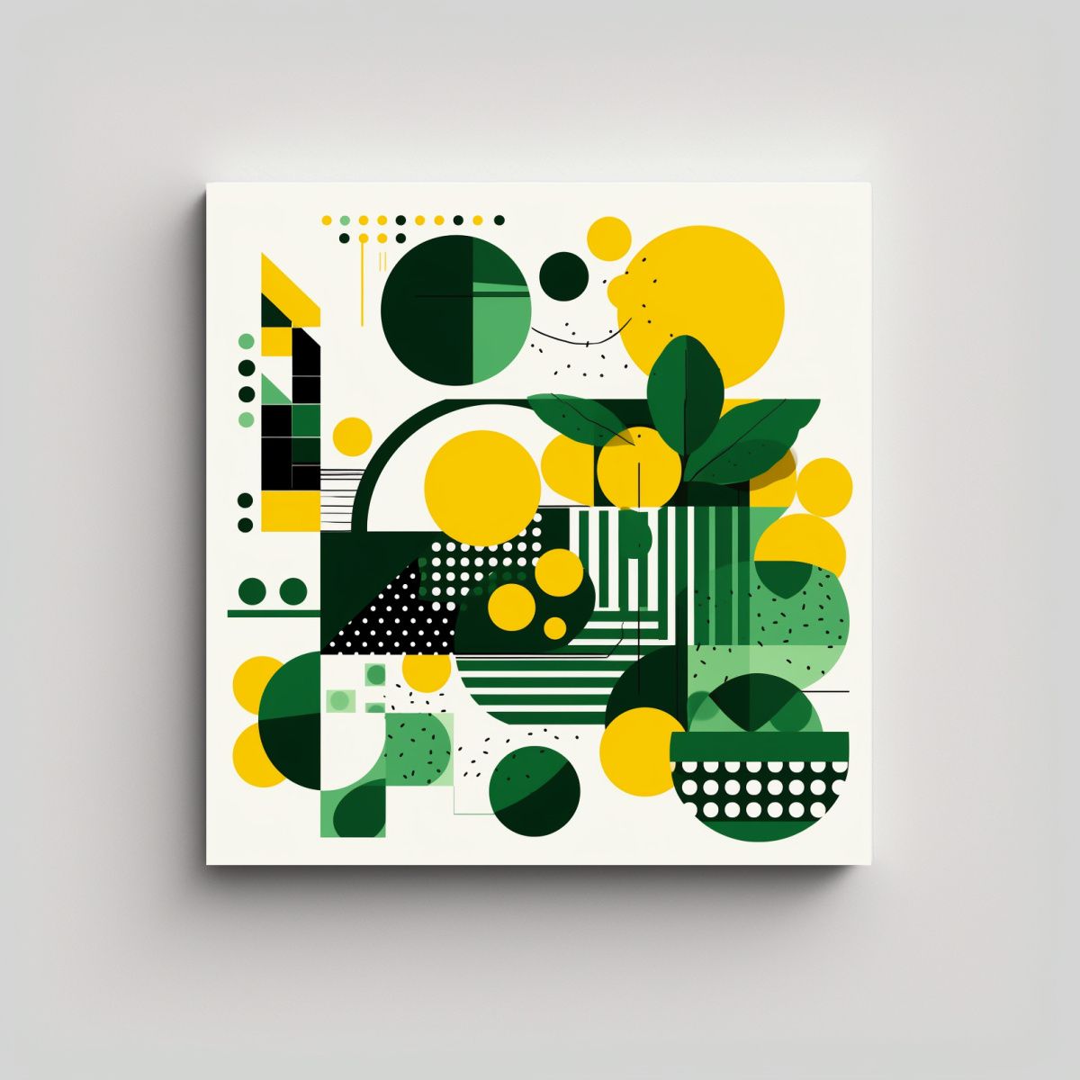 GENERICO - Cuadro Decorativo Con Diseño Geométrico De 90x90 Cm.