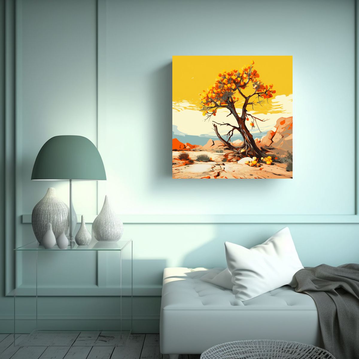 GENERICO - Cuadro Decorativo De Composición Equilibrada Con 90x90 Cm