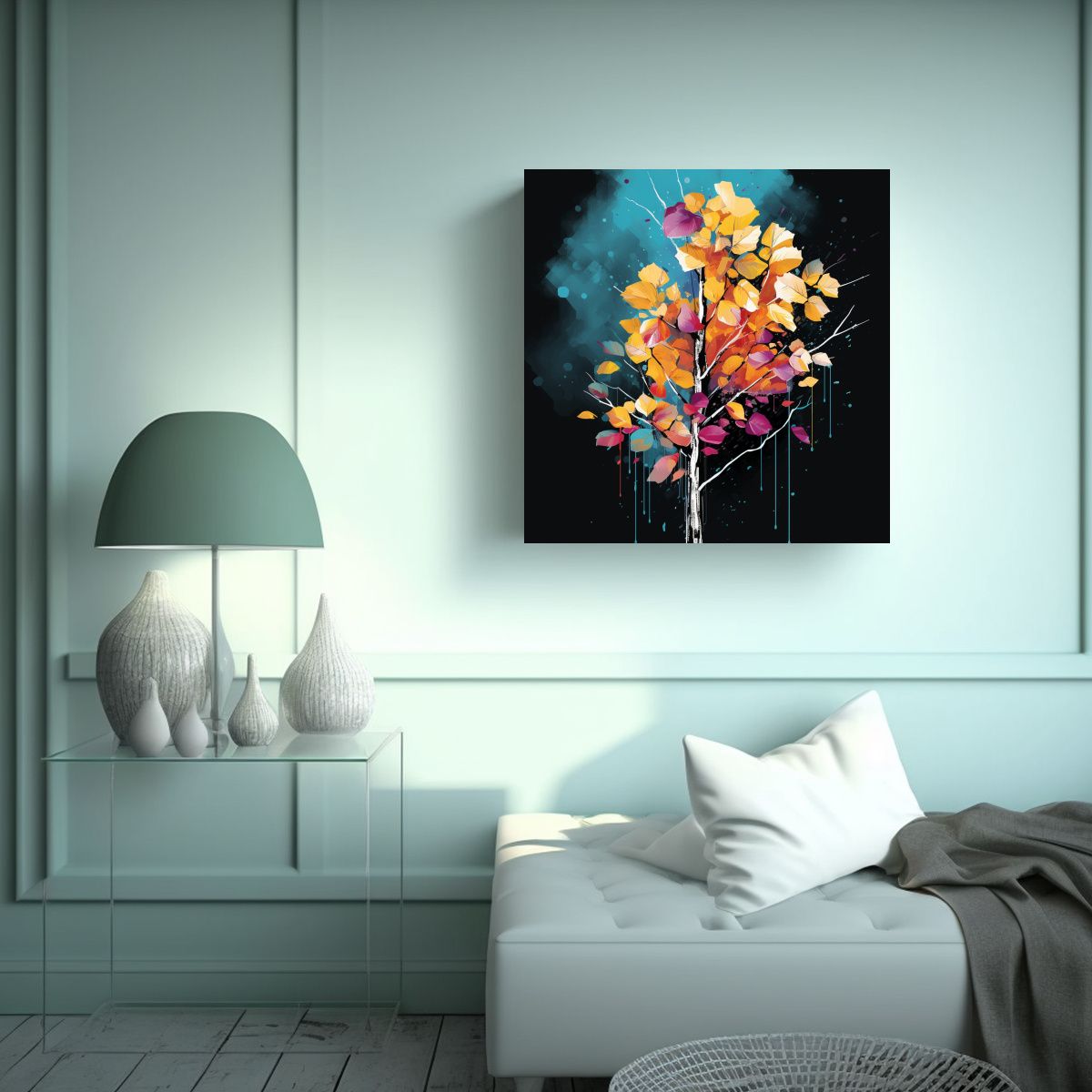 GENERICO - Pinturas Decorativas Con Ambiente Neonoir En 90x90 Cm