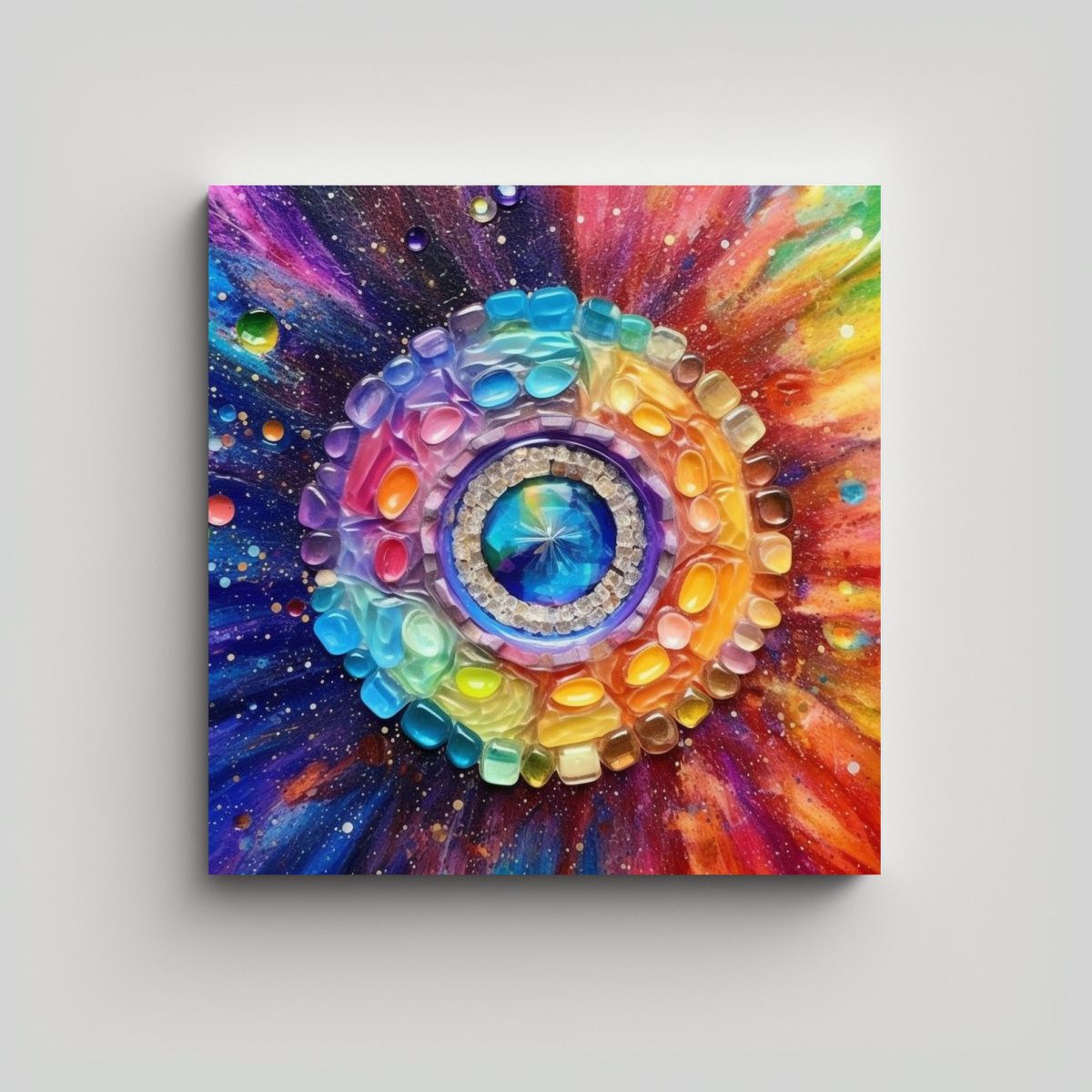 GENERICO - Cuadros Decorativos Resistentes Mundo Lleno De 70x70 Cm