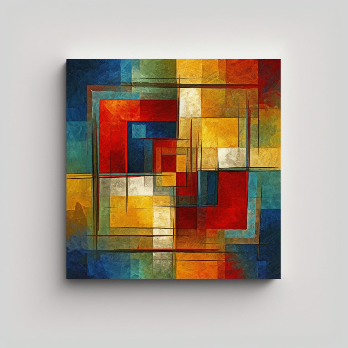 GENERICO - Cuadro Creativo En Lienzo Estilo Pintura Al óleo 80x80 Cm