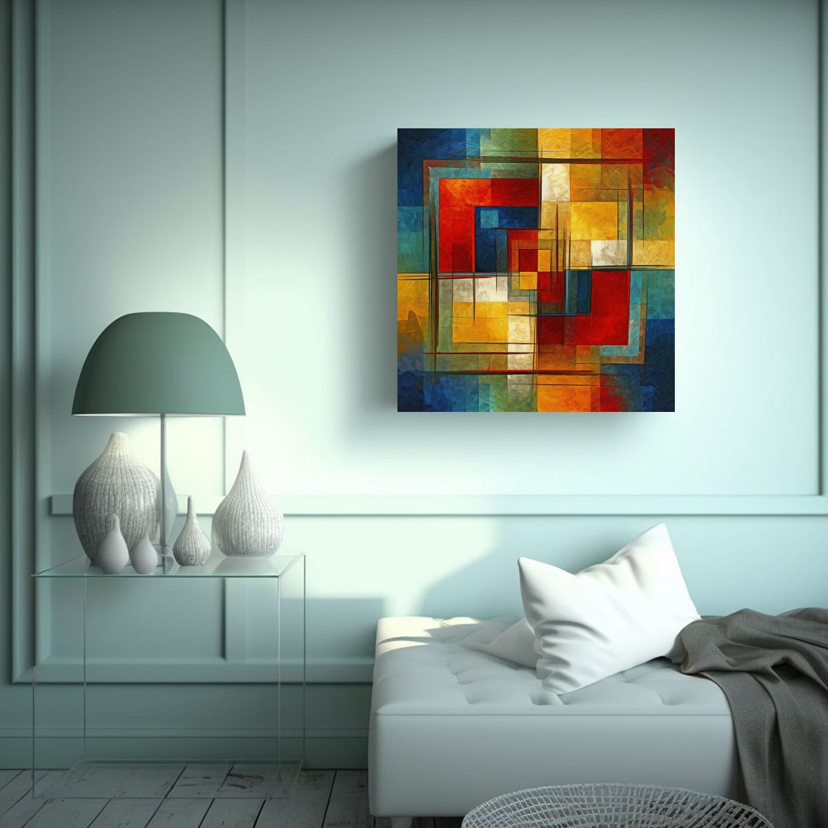 GENERICO - Cuadro Creativo En Lienzo Estilo Pintura Al óleo 80x80 Cm