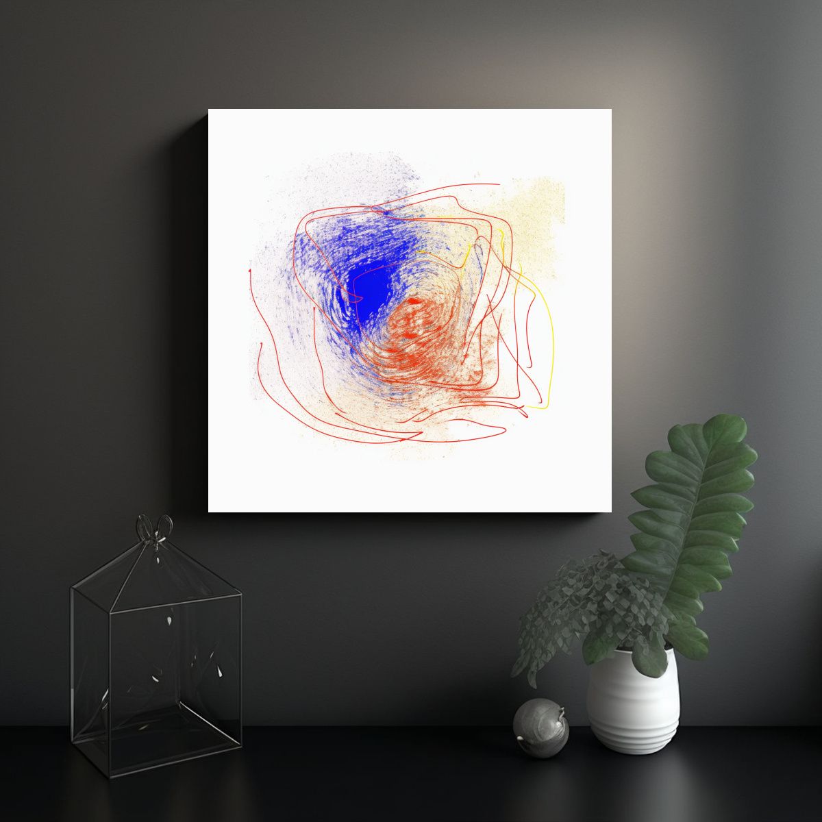 GENERICO - Pinturas Decorativas De Zorros Con Intensidad Y 80x80 Cm.