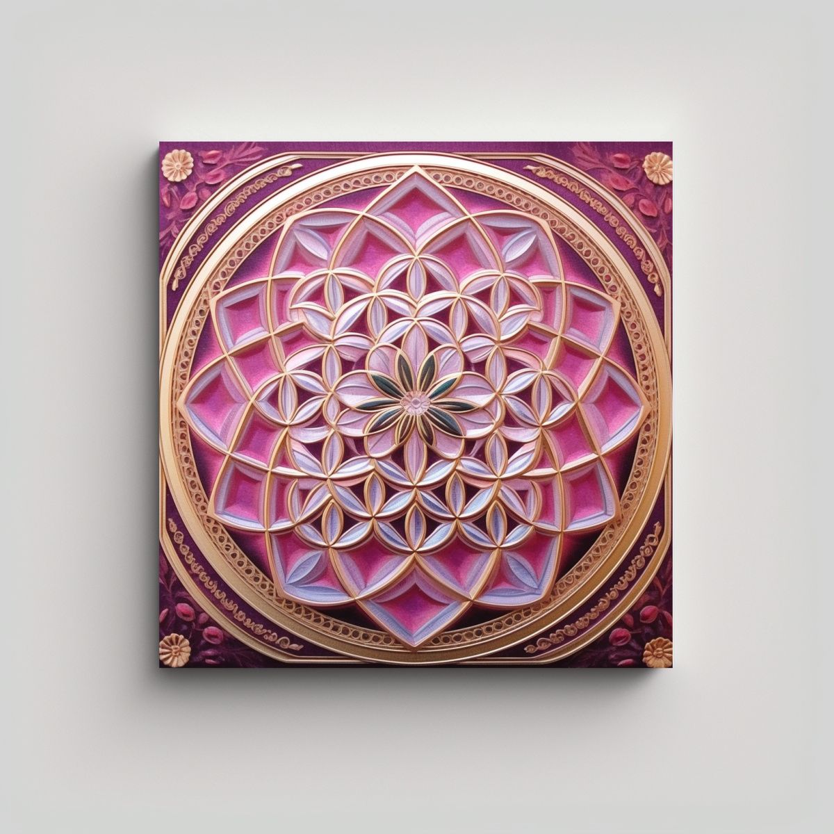 GENERICO - Pintura Decorativa Arte Dibujo Callejero Mandala 80x80 Cm.